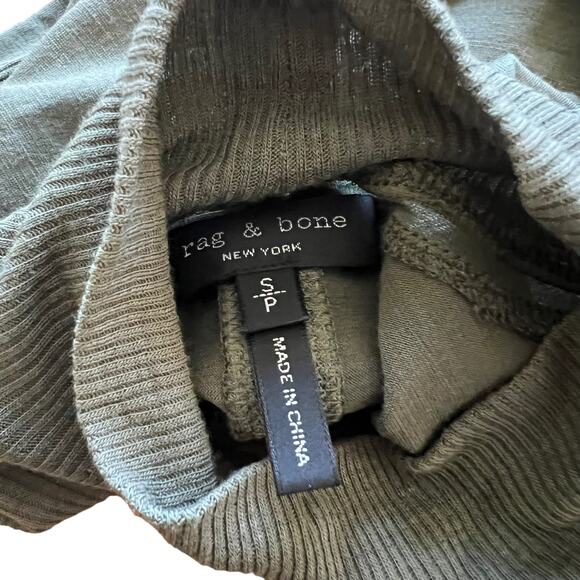 rag & bone Sleeveless Mock Neck Ribbed Top Size Small - Picture 9 of 13